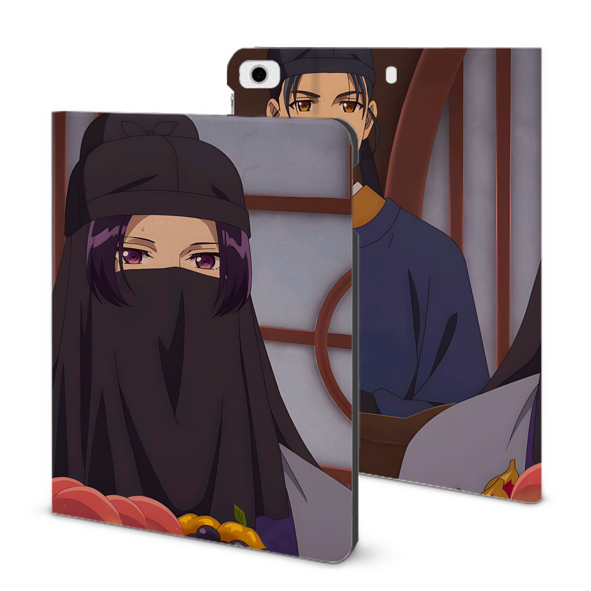 （画像用） 薬屋のひとりごと The Apothecary Diaries IPad ケース ブック型 PUレザー TPU 耐衝撃 軽量 薄型 ペン収納なし 全面保護 IPad 各モデル対応